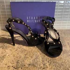 Stuart Weitzman Black Suede Heels